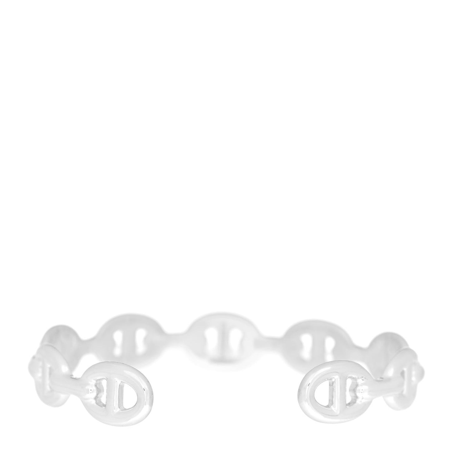 Sterling Silver MM Chaine d'Ancre Enchainee Cuff Bracelet ST