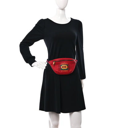Gucci Grained Calfskin Small Logo Belt Bag Hibiscus Red 2 of 9