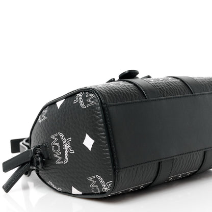 MCM Visetos Bandana Small Aren Boston Bag Black 11 of 12
