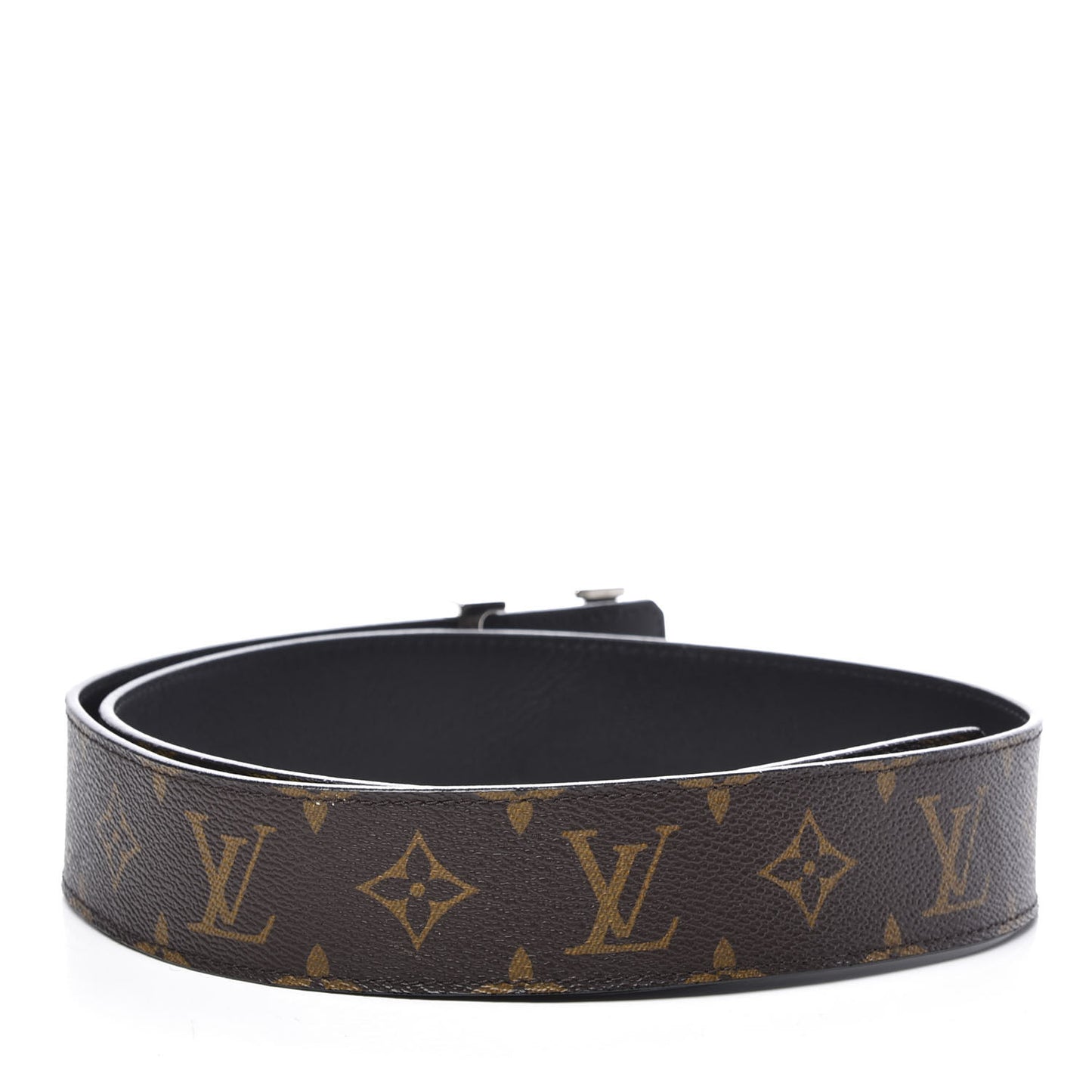 Calfskin Monogram 40mm LV Initiales Reversible Belt 85 34 Black