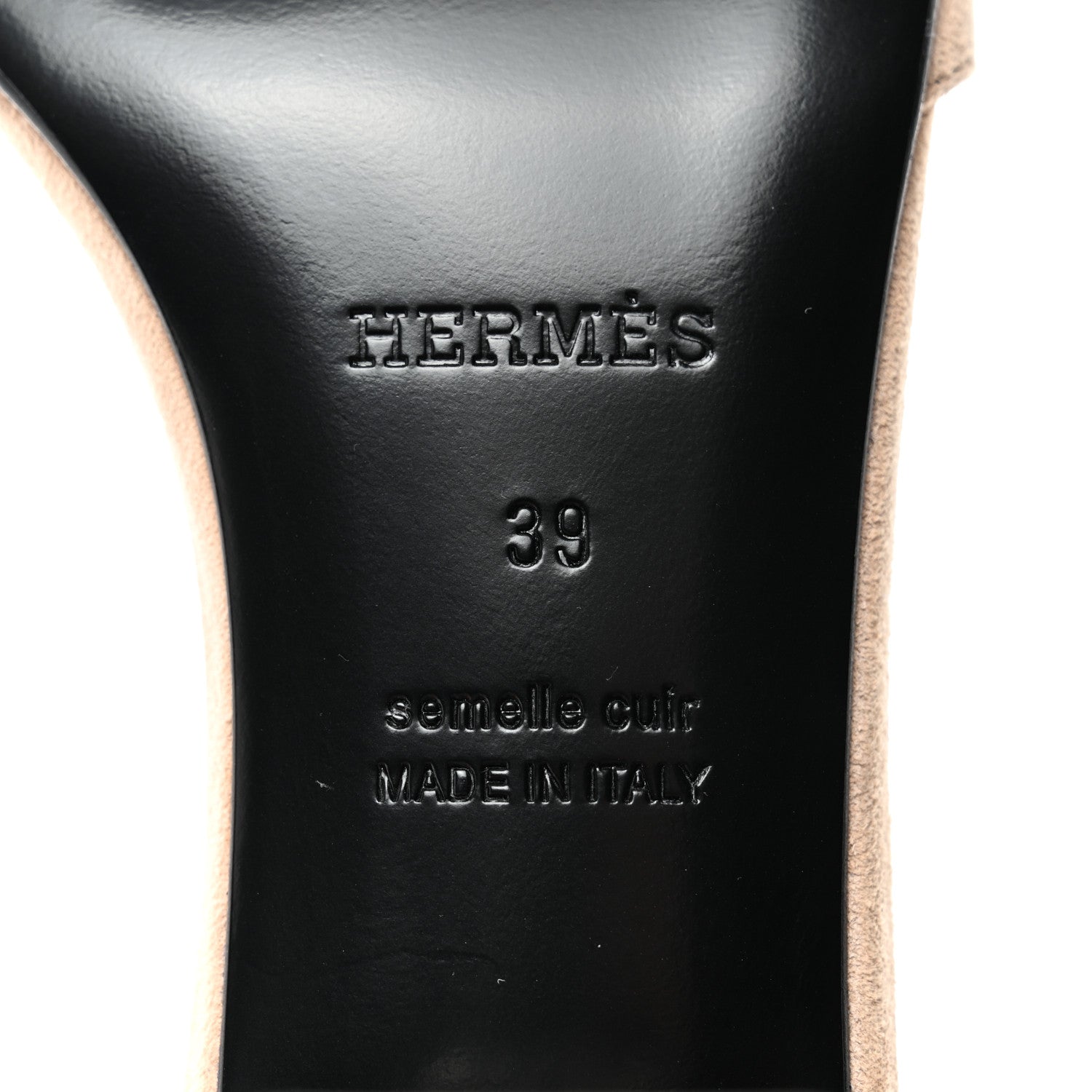 Hermes Suede Goatskin Glam 60 Sandals 39 Beige Nude 8 of 9
