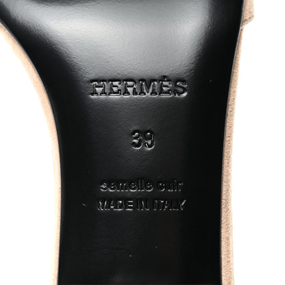 Hermes Suede Goatskin Glam 60 Sandals 39 Beige Nude 8 of 9