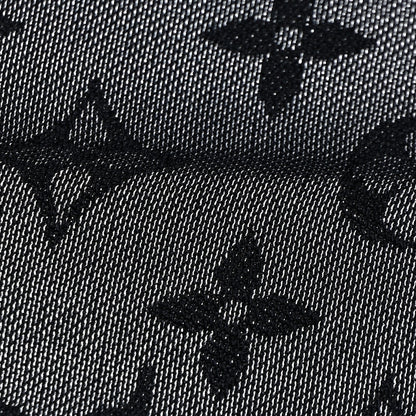 Louis Vuitton Silk Lurex Wool Monogram Shine Shawl Black 8 of 8