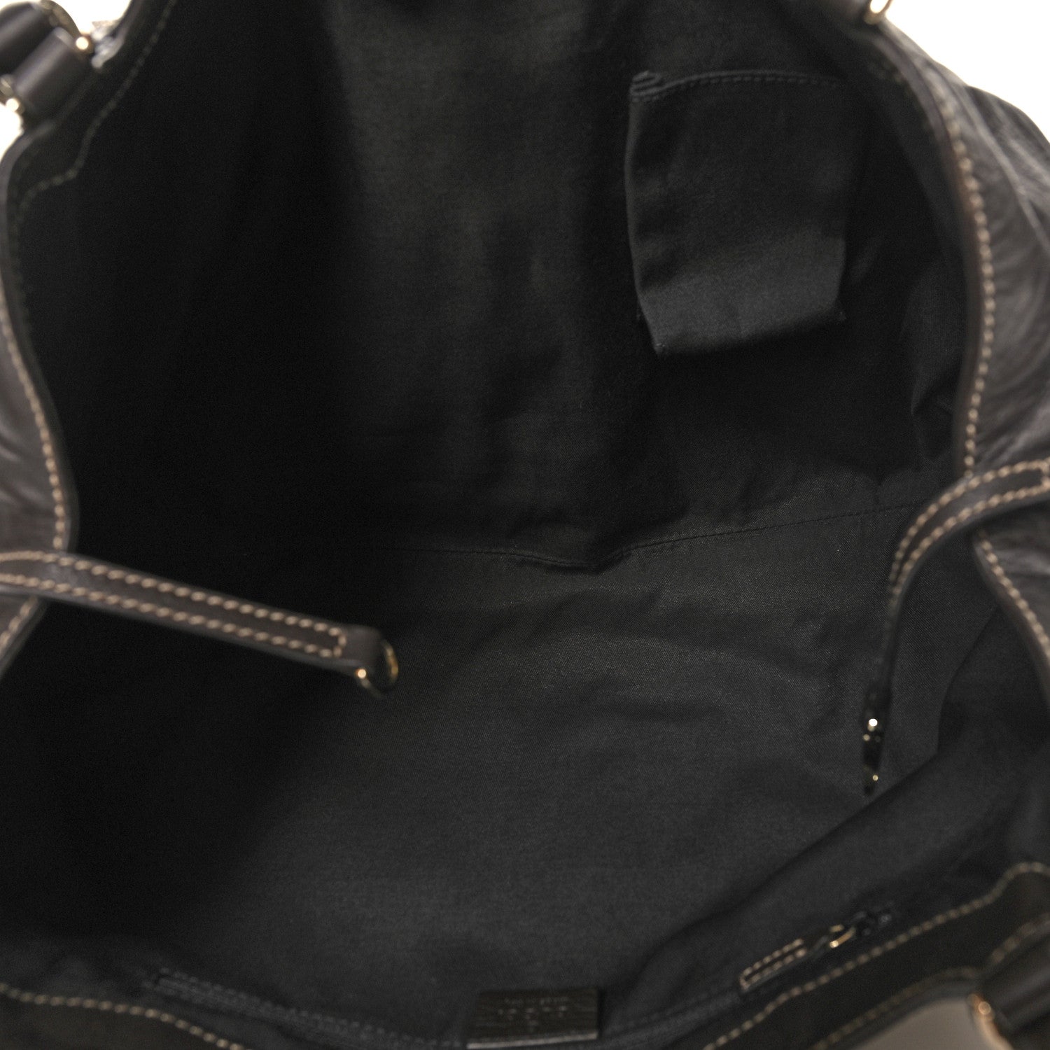 Gucci Calfskin Large D Gold Ring Shoulder Bag Chocolate 4 of 9