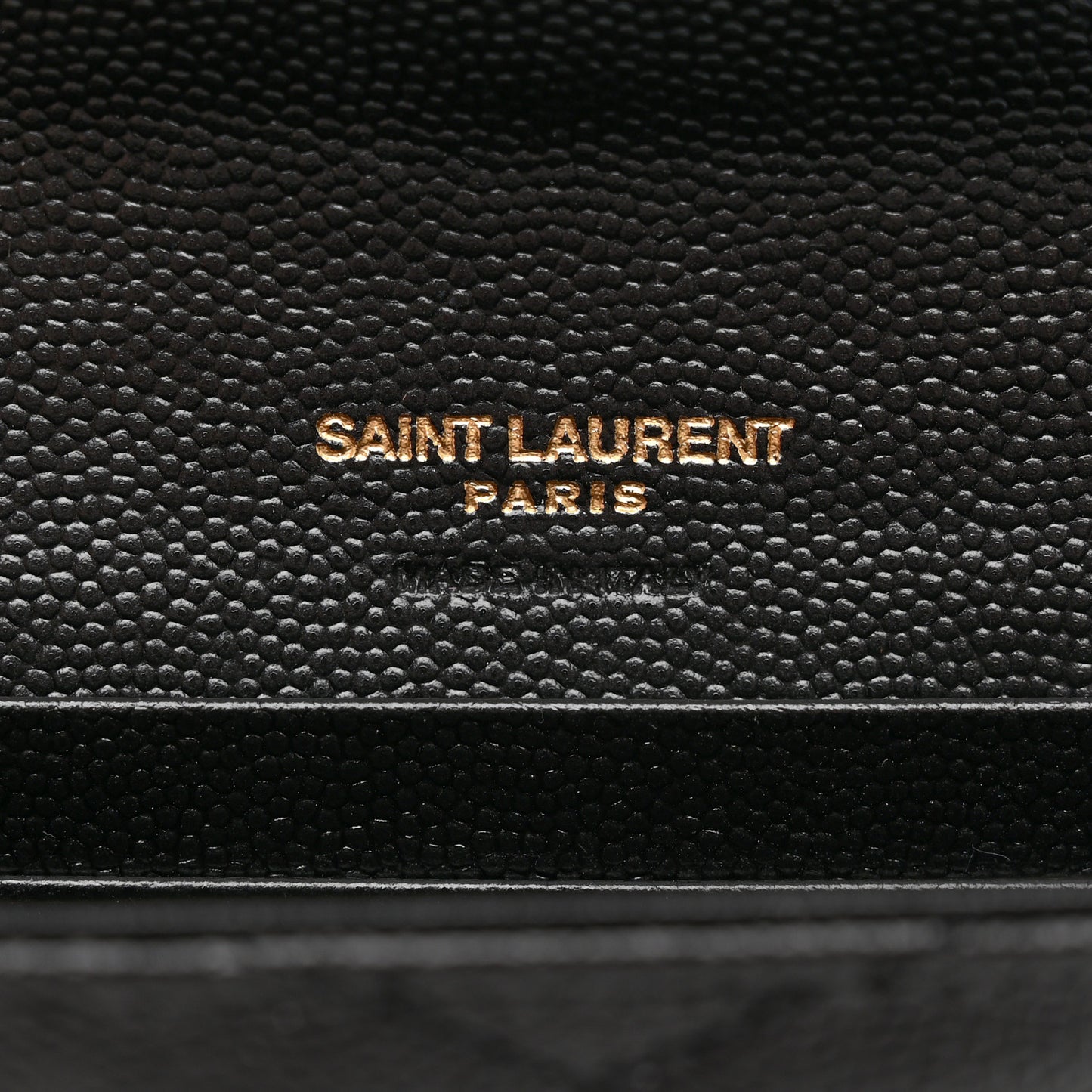 Grain De Poudre Matelasse Chevron Small Monogram Envelope Wallet Black