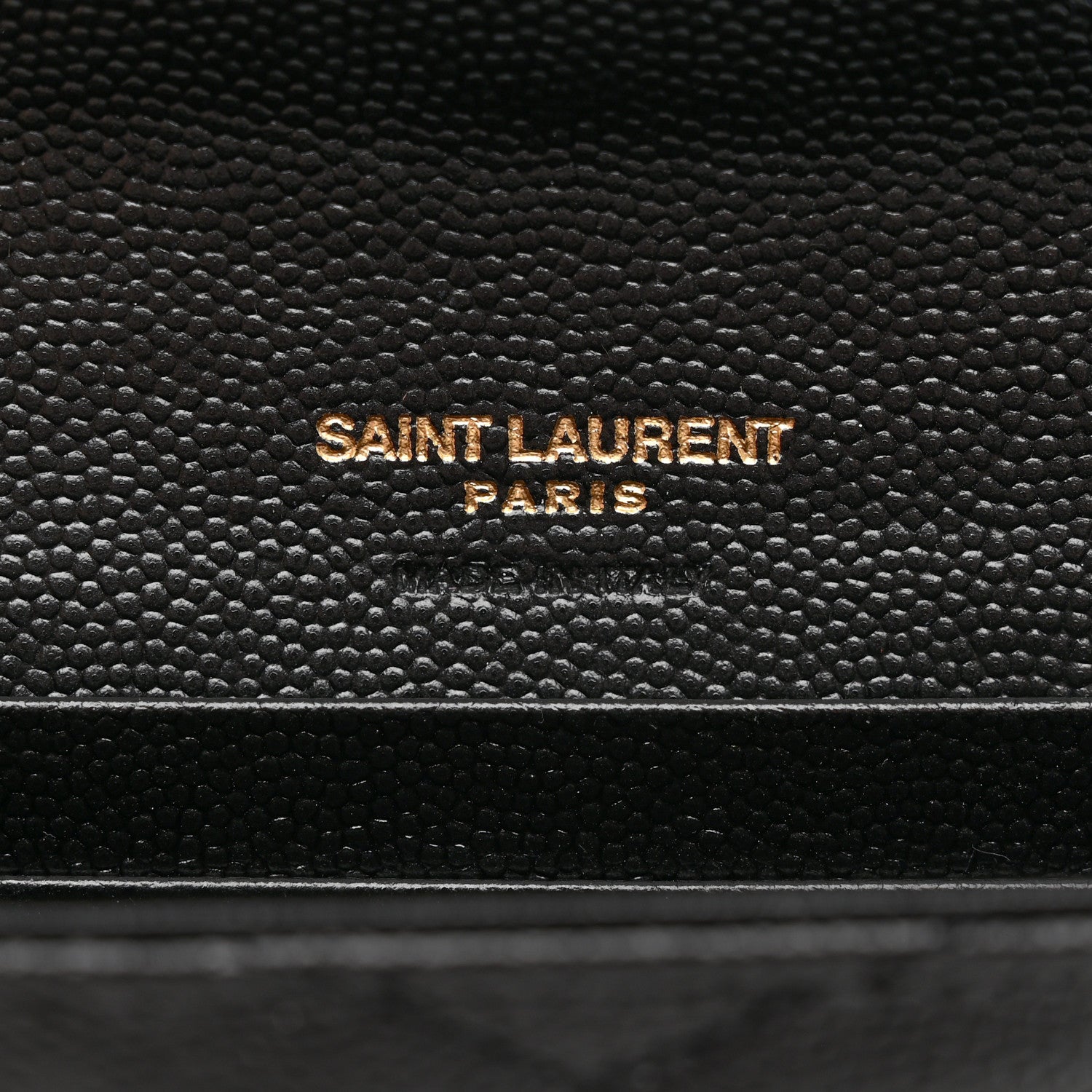 Saint Laurent Grain De Poudre Matelasse Chevron Small Monogram Envelope Wallet Black 6 of 8