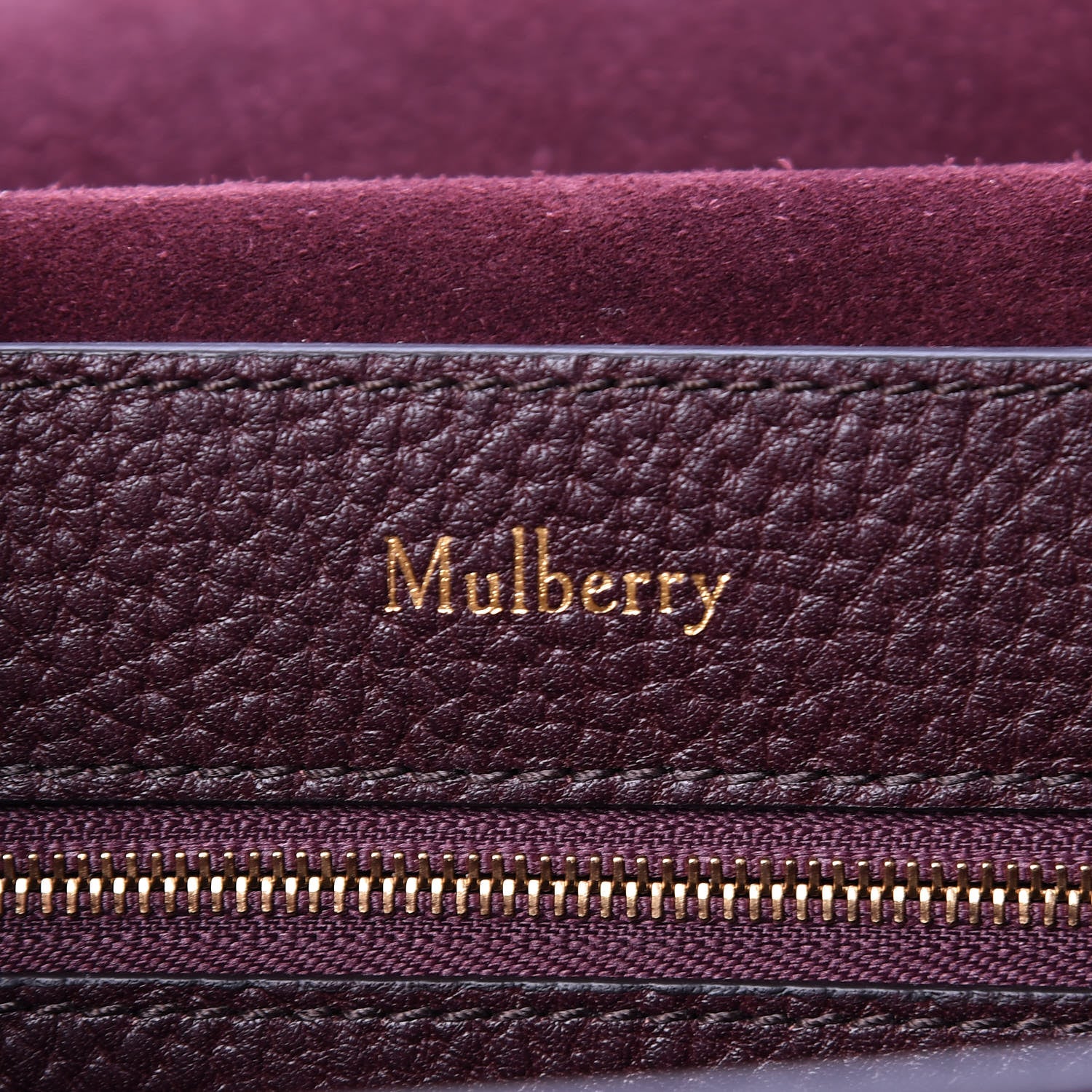 Mulberry Natural Grain Leather Amberley Satchel Oxblood 7 of 9