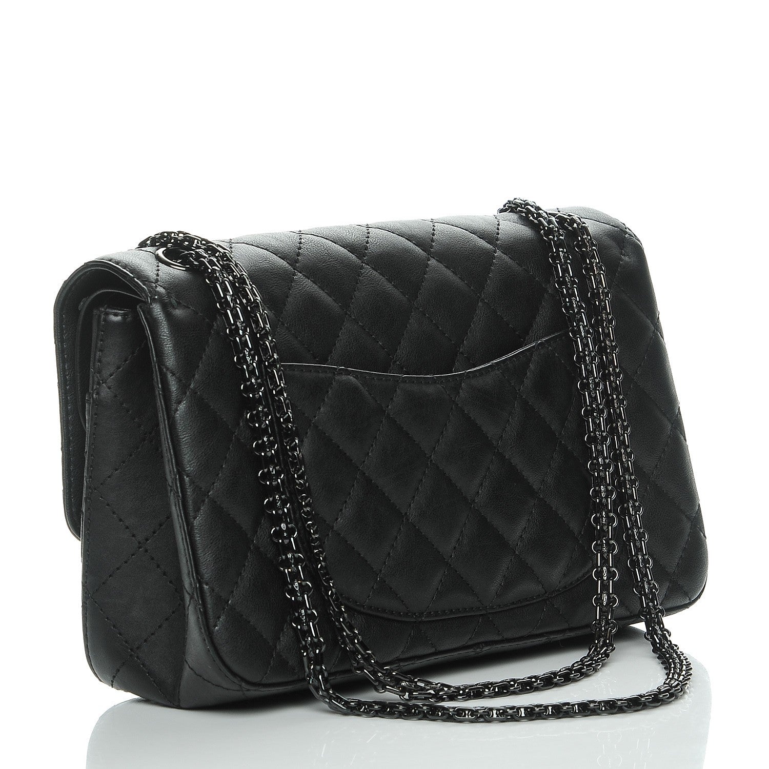 Chanel Crumpled Calfskin Quilted 2.55 Reissue 226 Flap So Black 3 of 7