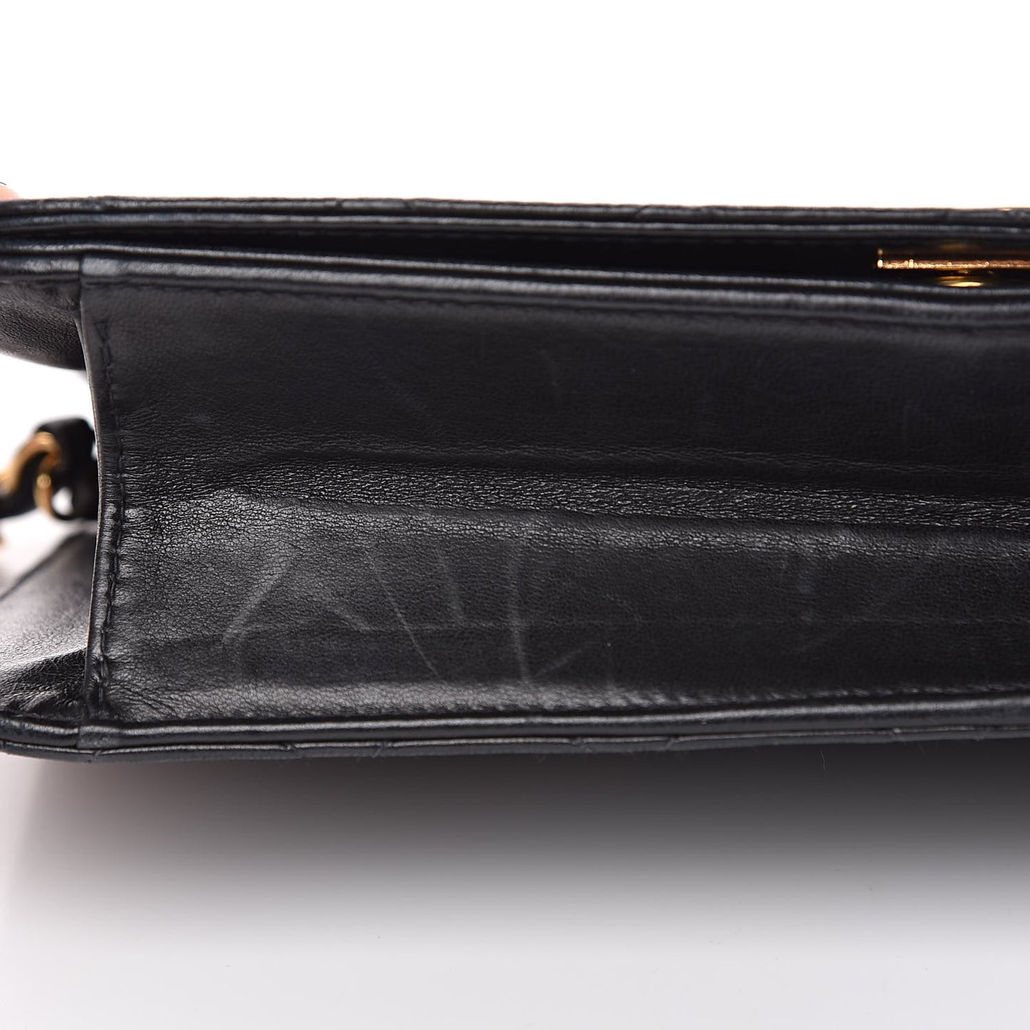 Lambskin Quilted Small Single Flap Bag Black