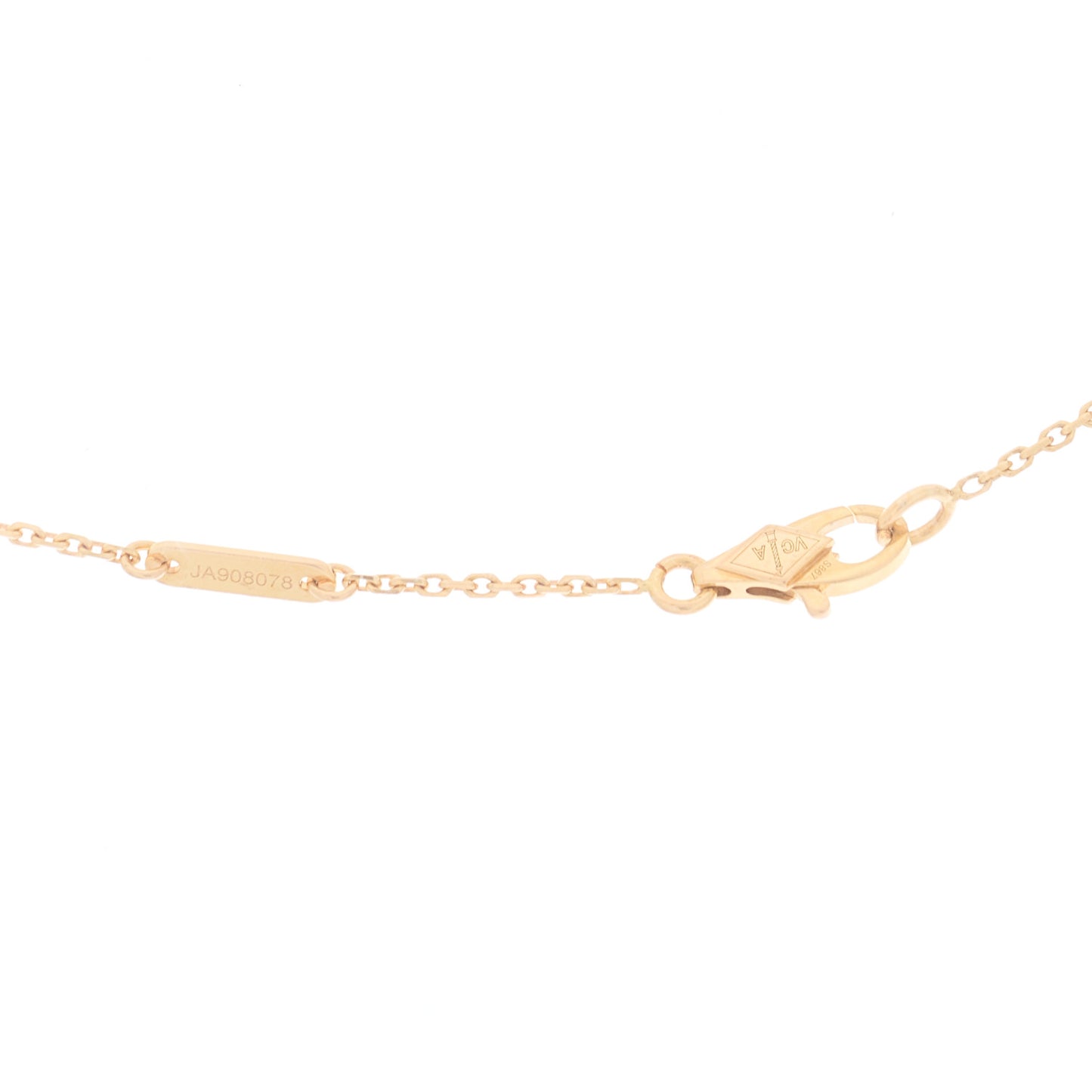18K Rose Gold Carnelian Sweet Alhambra Pendant Necklace