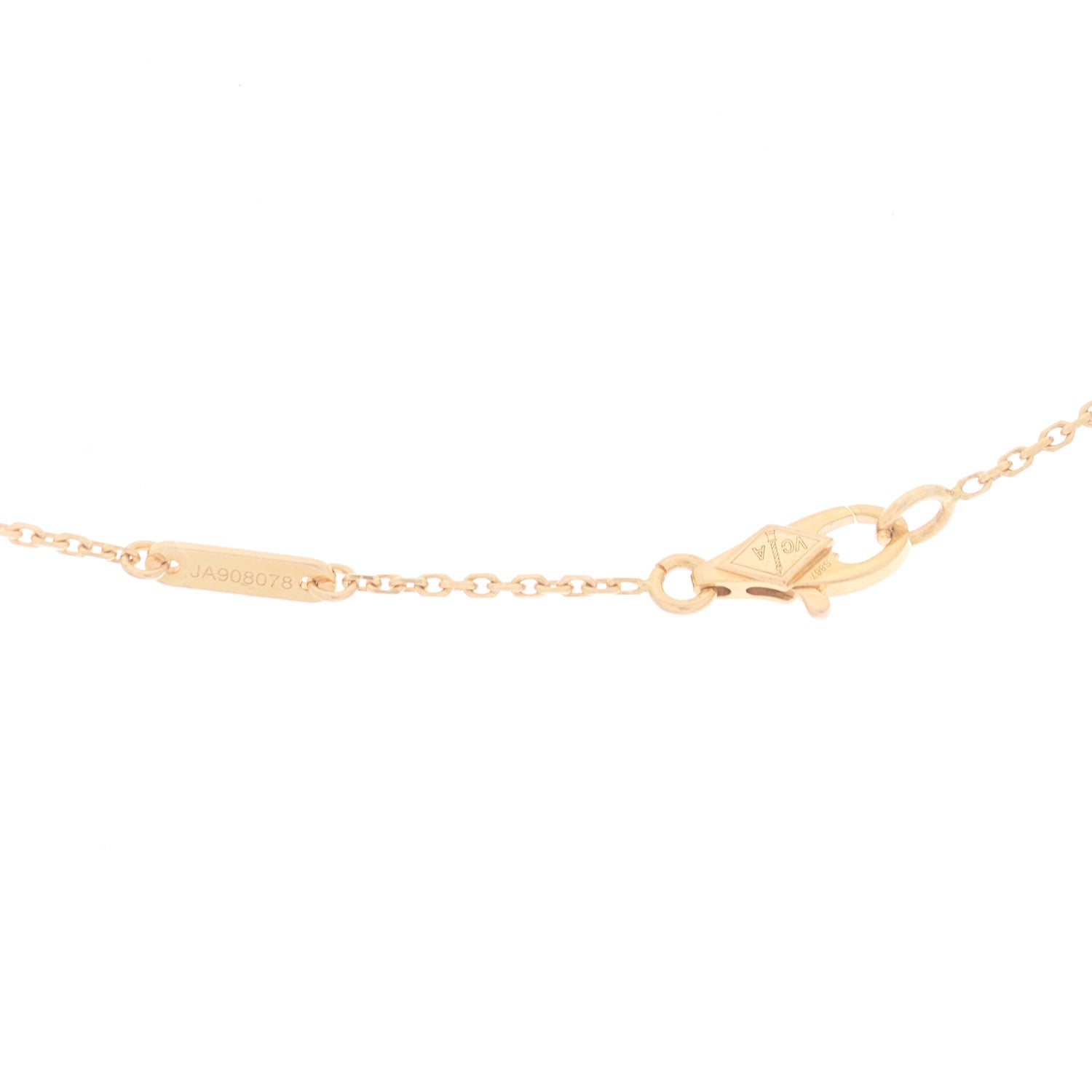 Van Cleef & Arpels 18K Rose Gold Carnelian Sweet Alhambra Pendant Necklace 4 of 6