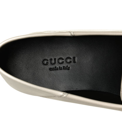 Gucci Calfskin Taste Strawberry Womens Brixton Horsebit Loafers 35.5 Ivory Red 7 of 9