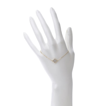 Van Cleef & Arpels 18K Yellow Gold Mother of Pearl Sweet Alhambra Bracelet 2 of 7