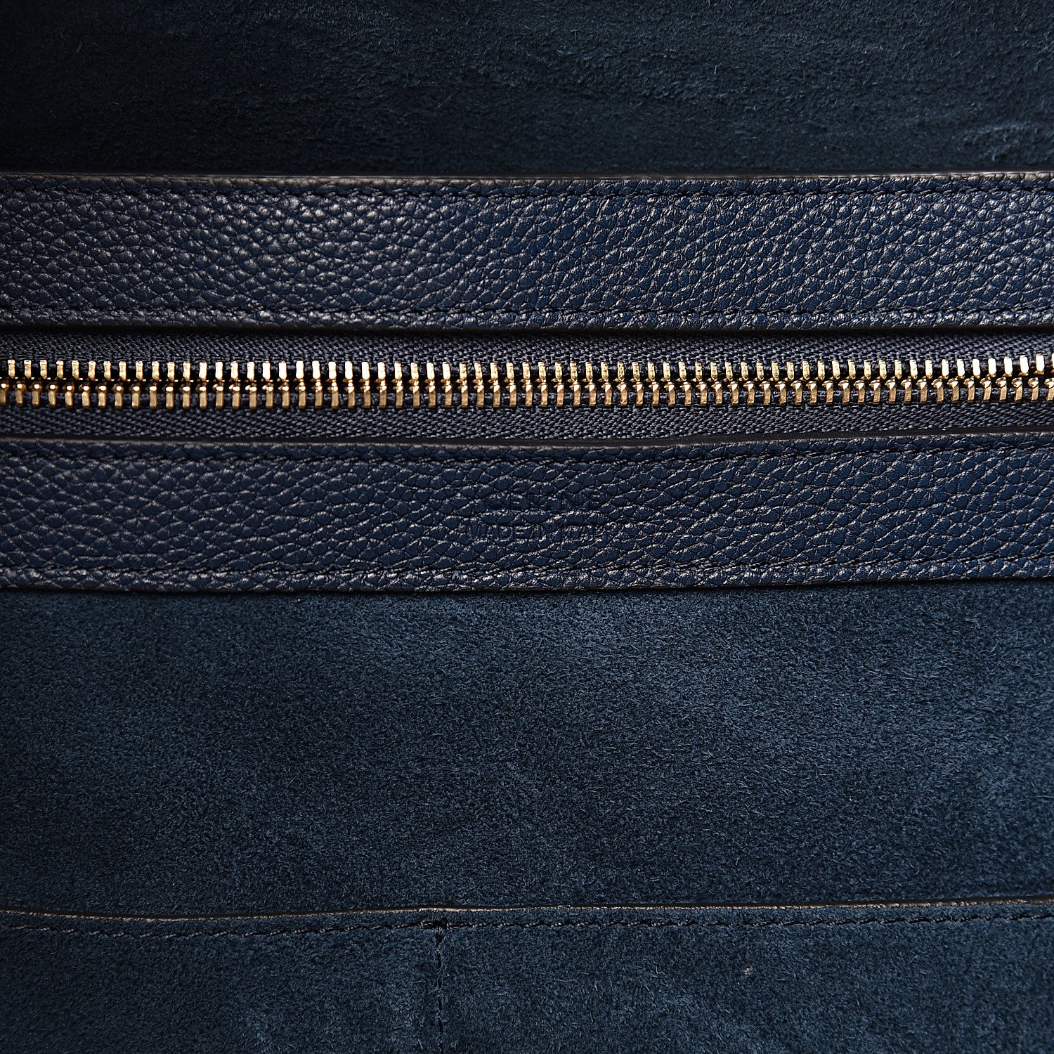 Celine Soft Grained Calfskin Small Belt Cabas Phantom Abyss Blue 6 of 12
