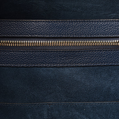 Celine Soft Grained Calfskin Small Belt Cabas Phantom Abyss Blue 6 of 12