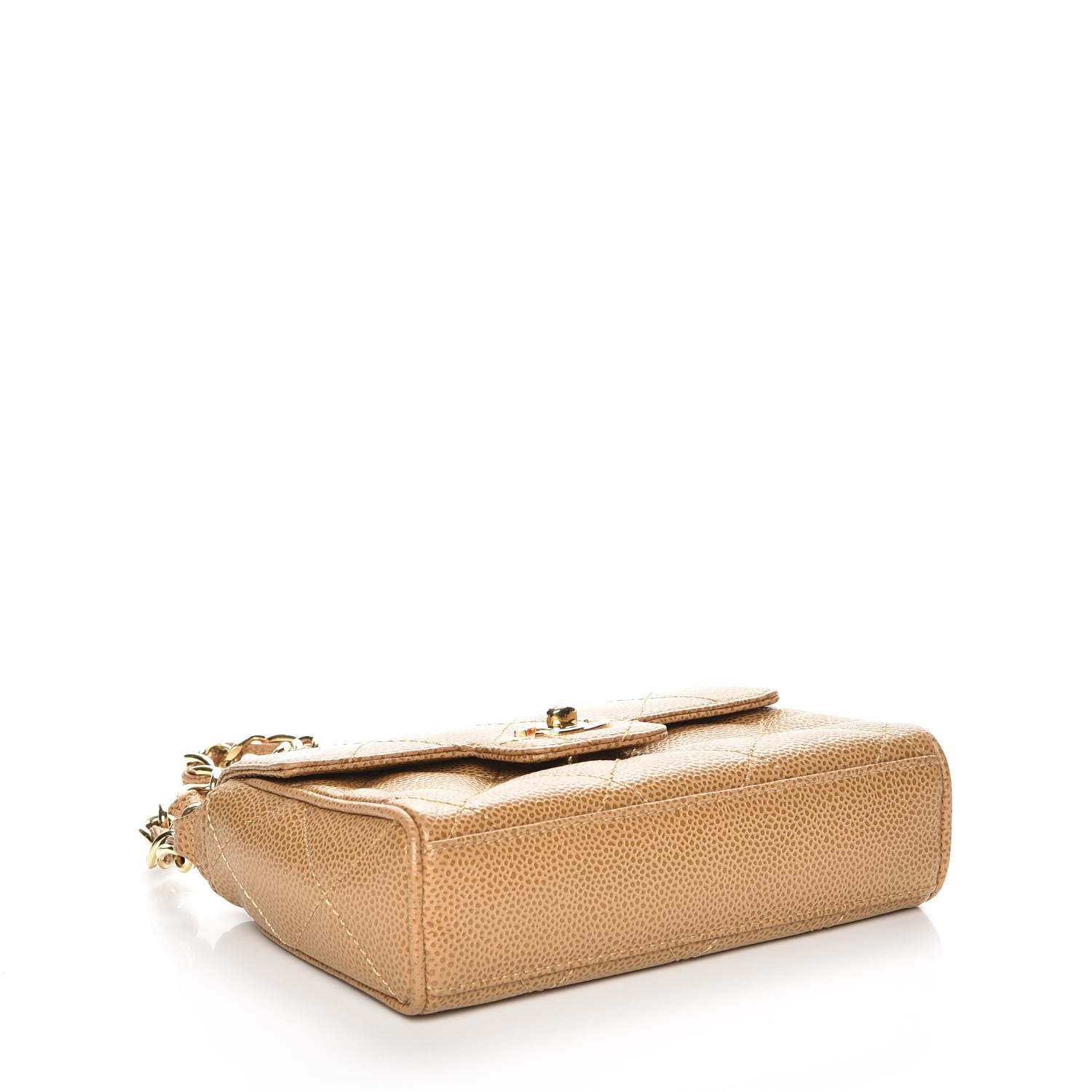 Chanel Caviar Quilted Handbag Dark Beige 4 of 9