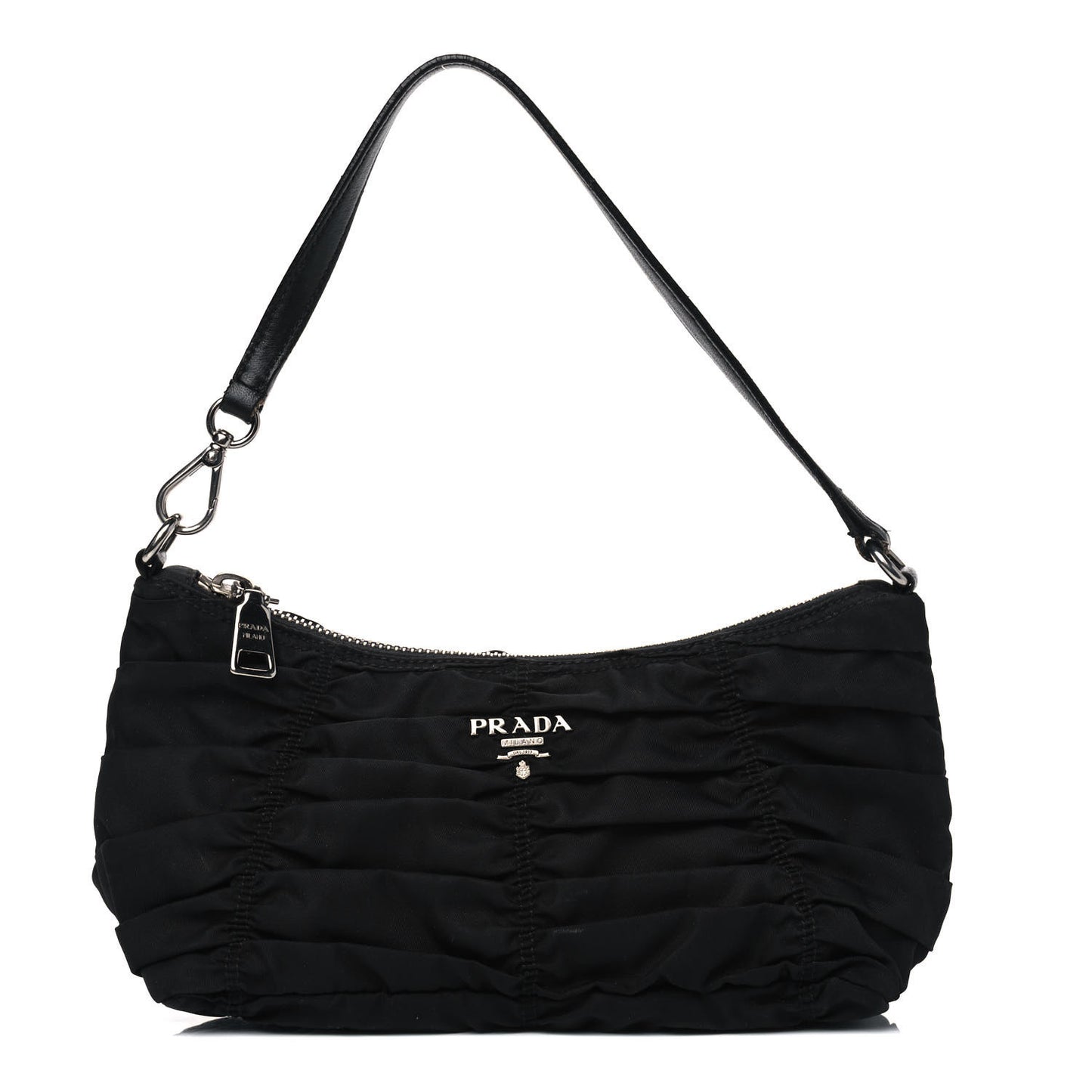 Tessuto Nylon Gaufre Shoulder Bag Black