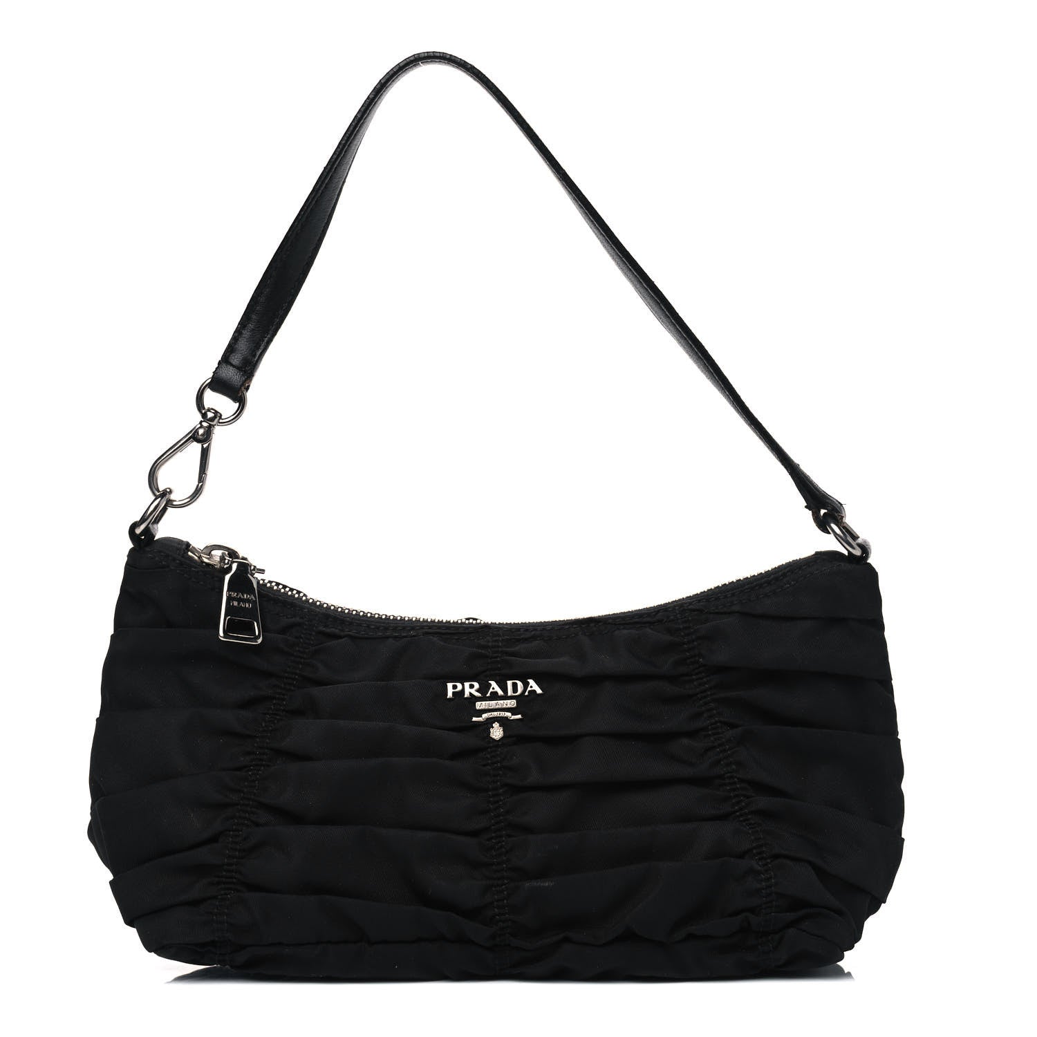 Prada Tessuto Nylon Gaufre Shoulder Bag Black 1 of 9
