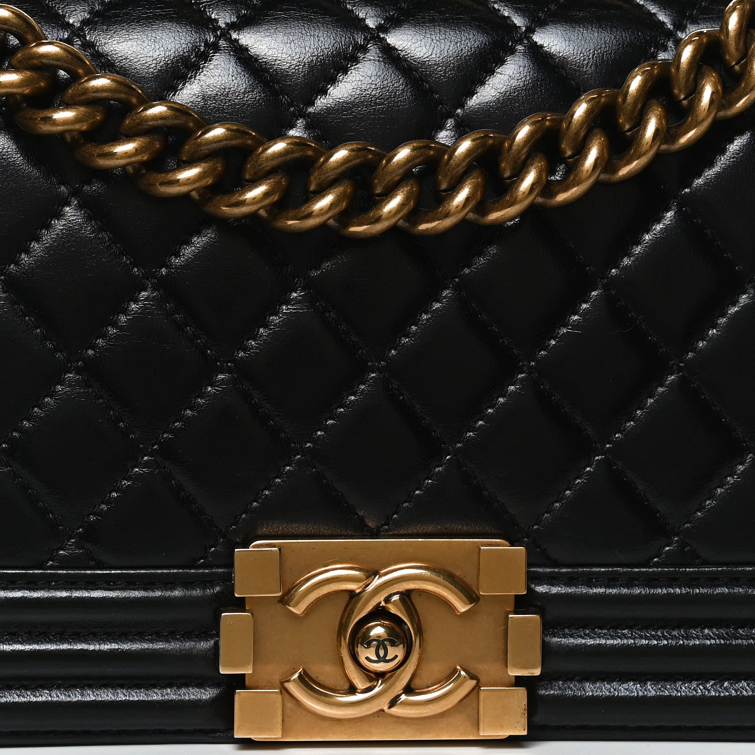 Chanel Calfskin Quilted Medium Boy Flap Black 8 of 10