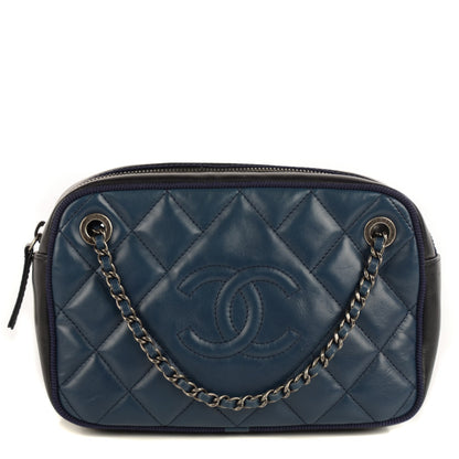 Chanel Calfskin Small Ballerine Camera Case Dark Blue 1 of 7