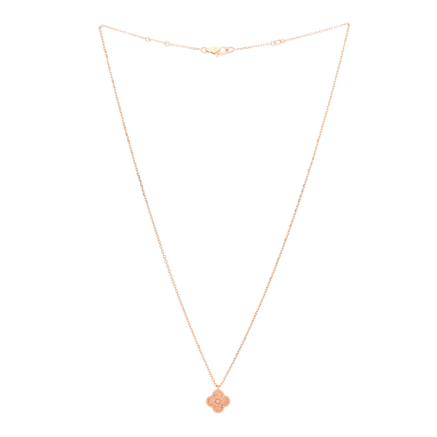 18K Rose Gold Sweet Alhambra Pendant Necklace