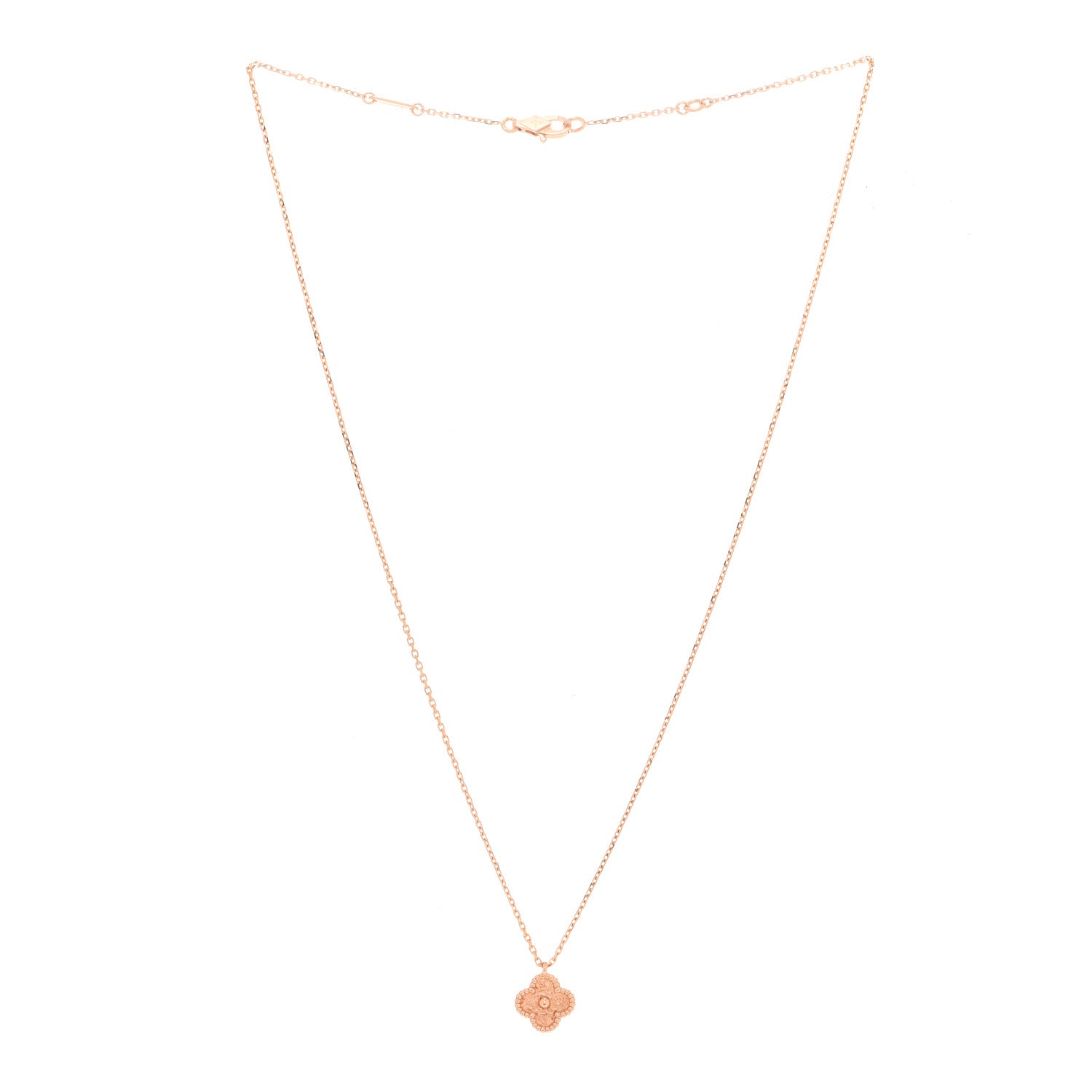 Van Cleef & Arpels 18K Rose Gold Sweet Alhambra Pendant Necklace 3 of 6