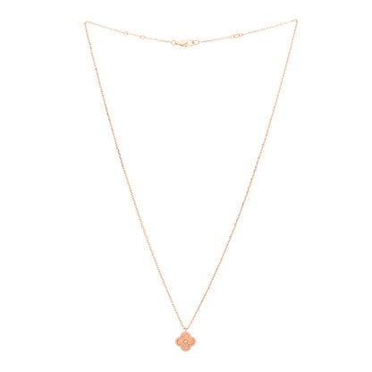 Van Cleef & Arpels 18K Rose Gold Sweet Alhambra Pendant Necklace 3 of 6
