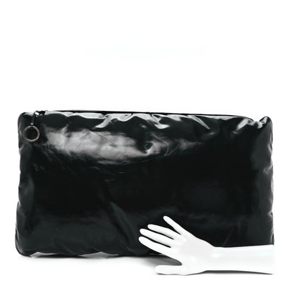 Bottega Veneta Patent Large Pillow Pouch Emerald Green 2 of 10