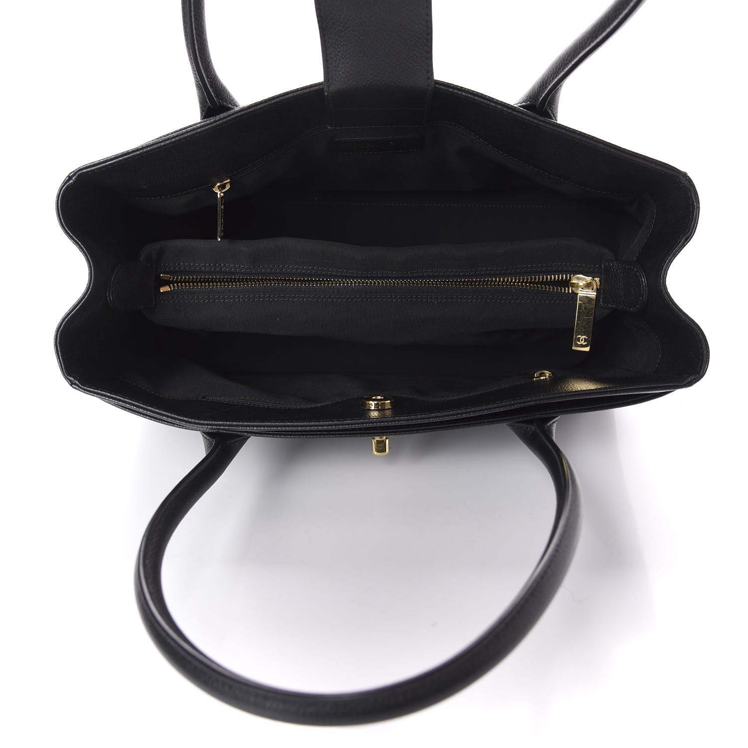Chanel Calfskin Small Cerf Executive Shopper Tote Black 5 of 12