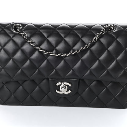 Chanel Lambskin Quilted Medium Double Flap Black 8 of 10