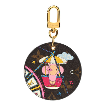 Louis Vuitton Monogram 2020 Christmas Animation Big Wheel Bag Charm Key Ring Rose Ballerine 1 of 5
