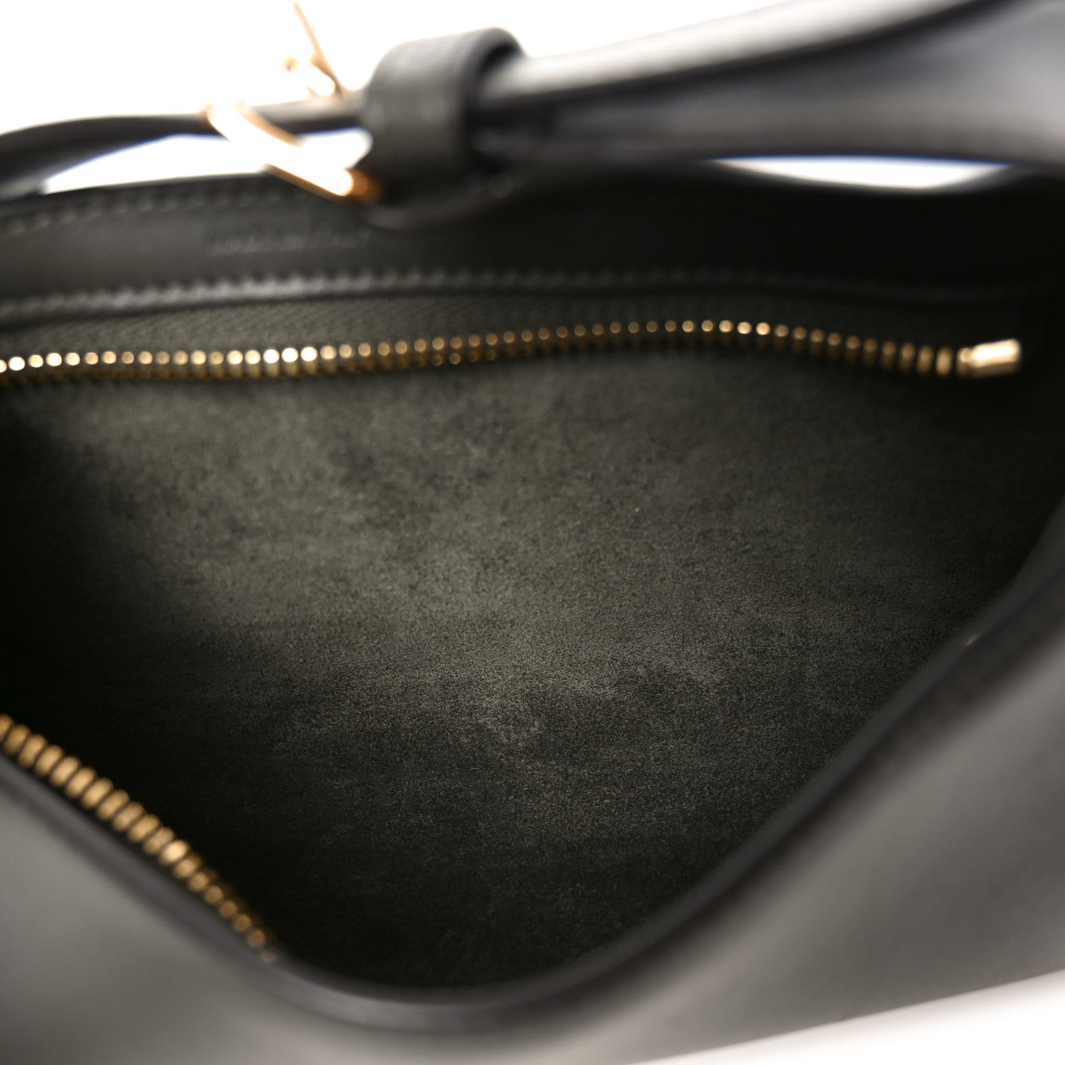 Celine Smooth Calfskin Cuir Triomphe Shoulder Bag Dark Army 4 of 9