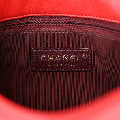 Chanel Sheepskin Quilted Medium Vintage Mademoiselle Flap Red 6 of 12