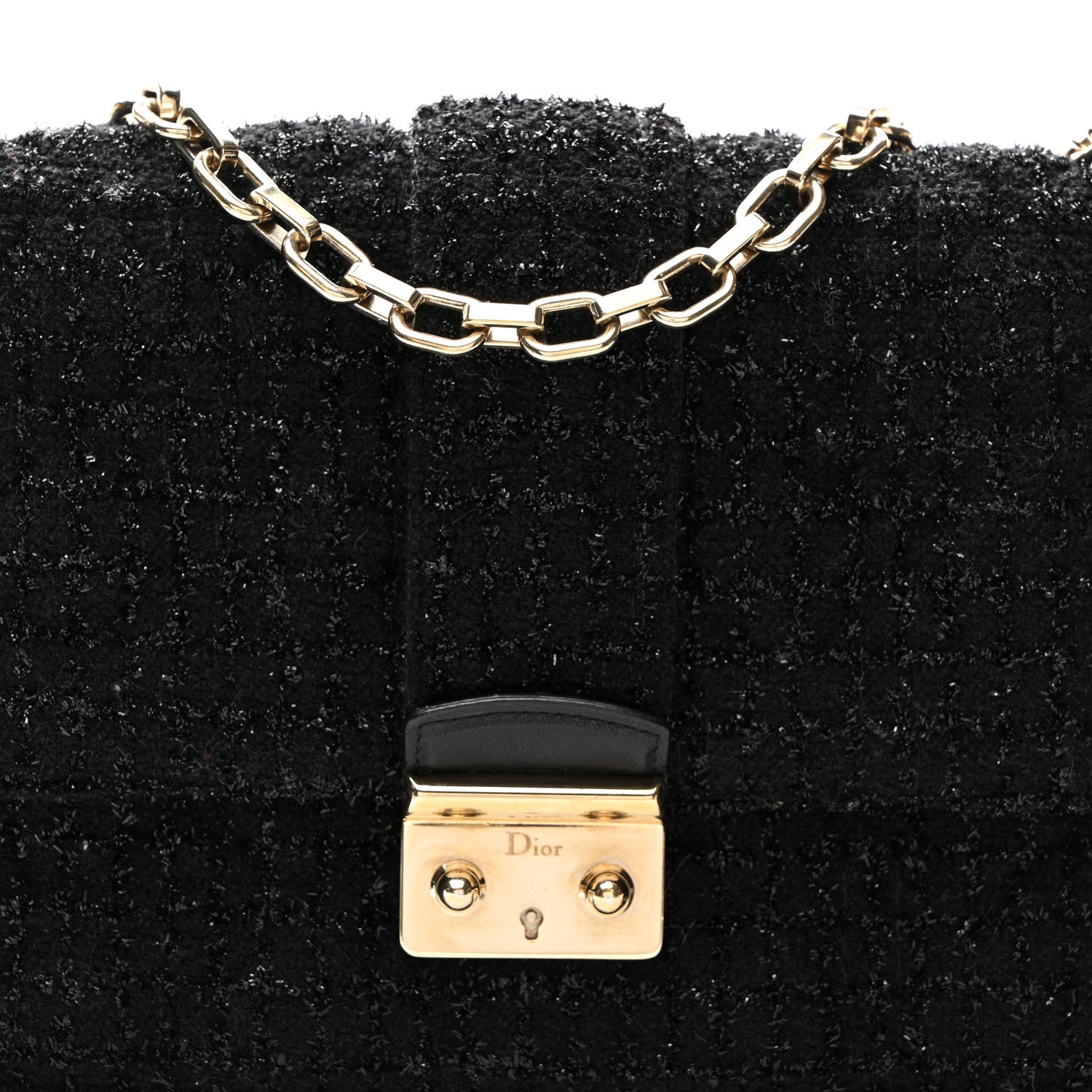 Christian Dior Tweed Medium Miss Dior Flap Black 7 of 9