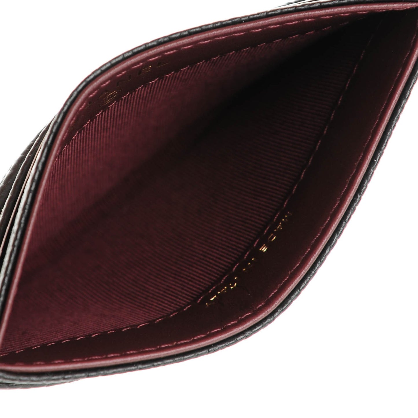 Caviar Quilted Card Holder Black