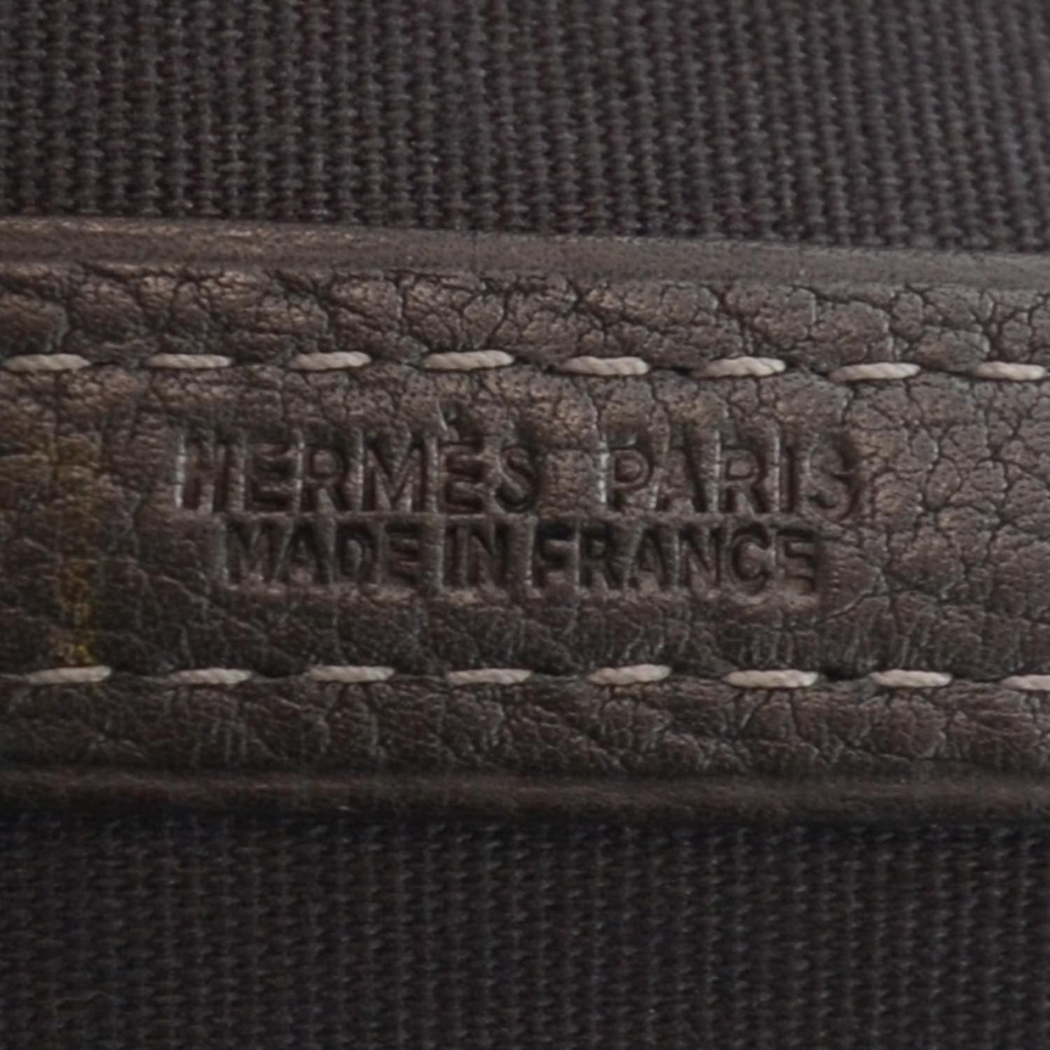 Hermes Toile Leather Garden Party TPM Black 5 of 9
