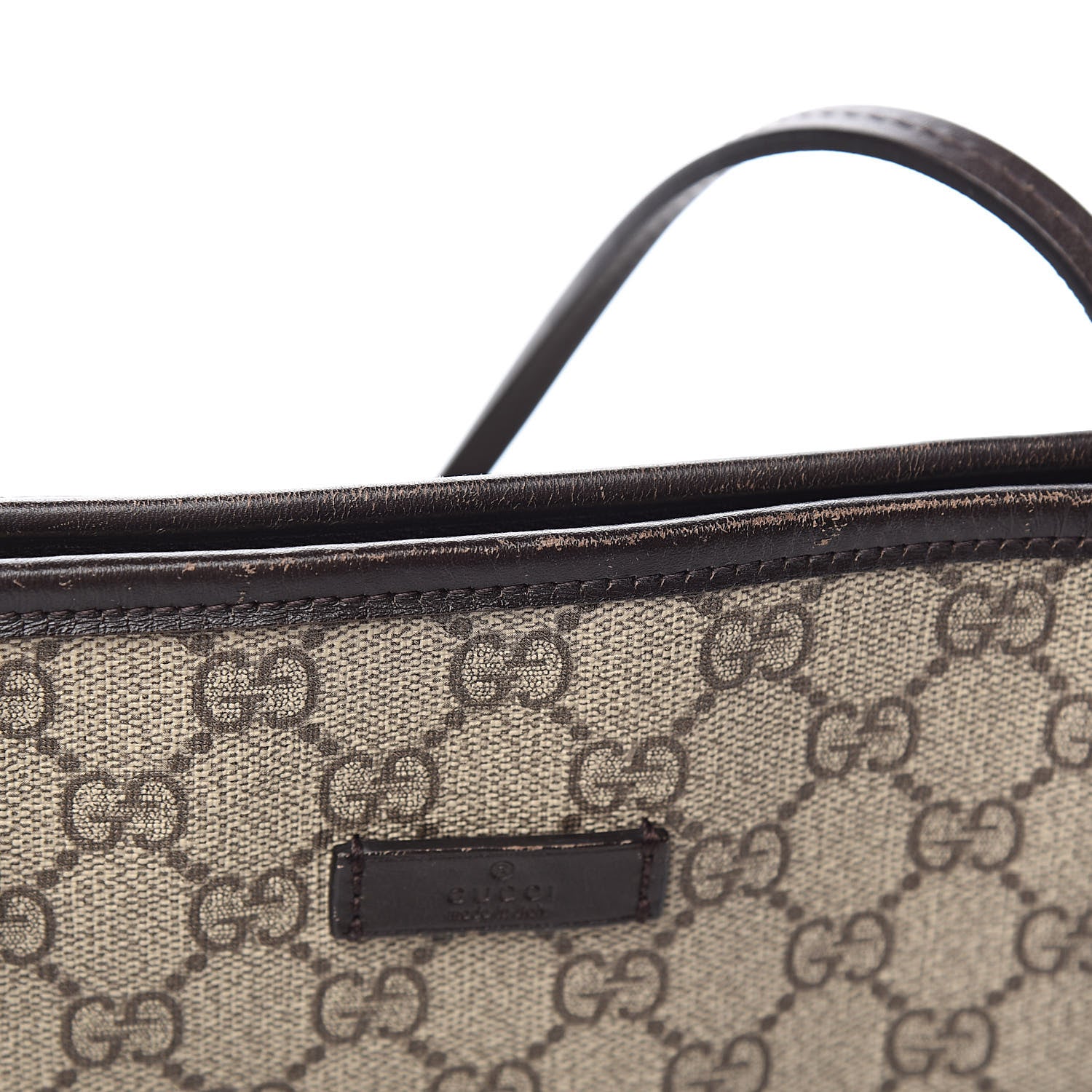 Gucci GG Supreme Monogram Medium Zippered Tote Dark Brown 19 of 19