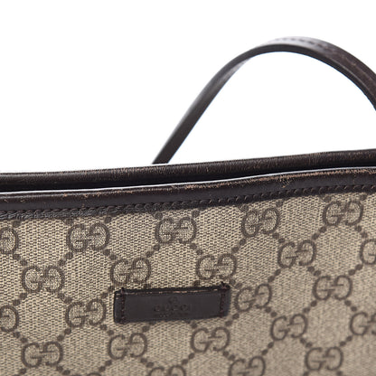 Gucci GG Supreme Monogram Medium Zippered Tote Dark Brown 19 of 19