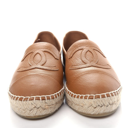 Chanel Lambskin CC Espadrilles 38 Light Brown 5 of 13