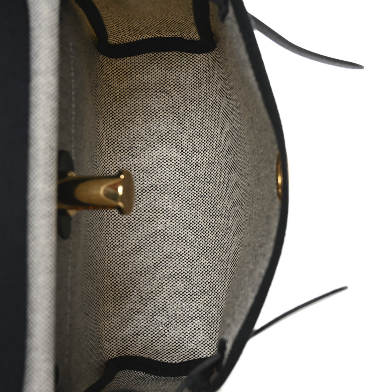 Hermes Military Toile Vache Hunter Herbag Zip Retourne 20 Ecru Black 5 of 10