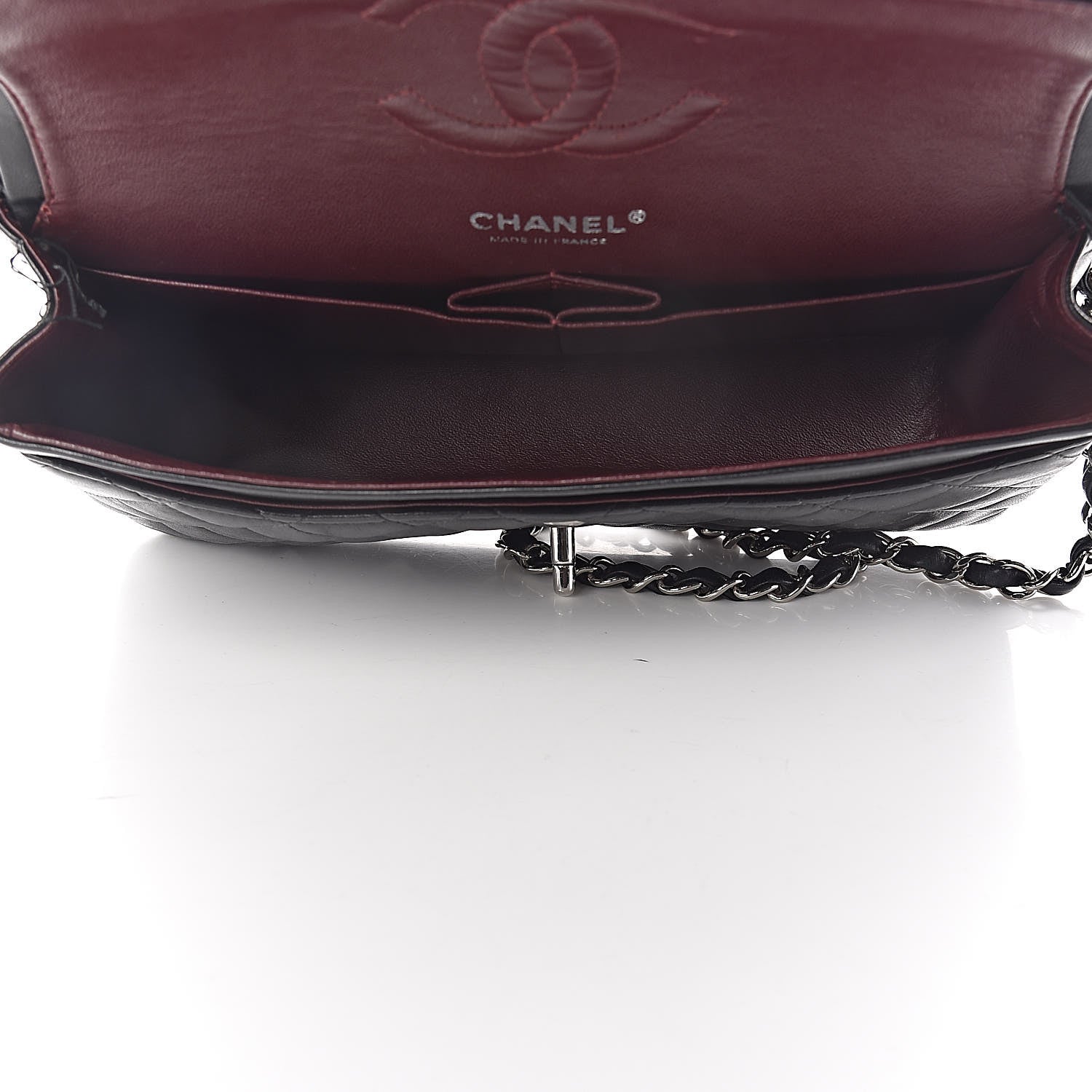 Chanel Lambskin Quilted Medium Double Flap Black 5 of 25