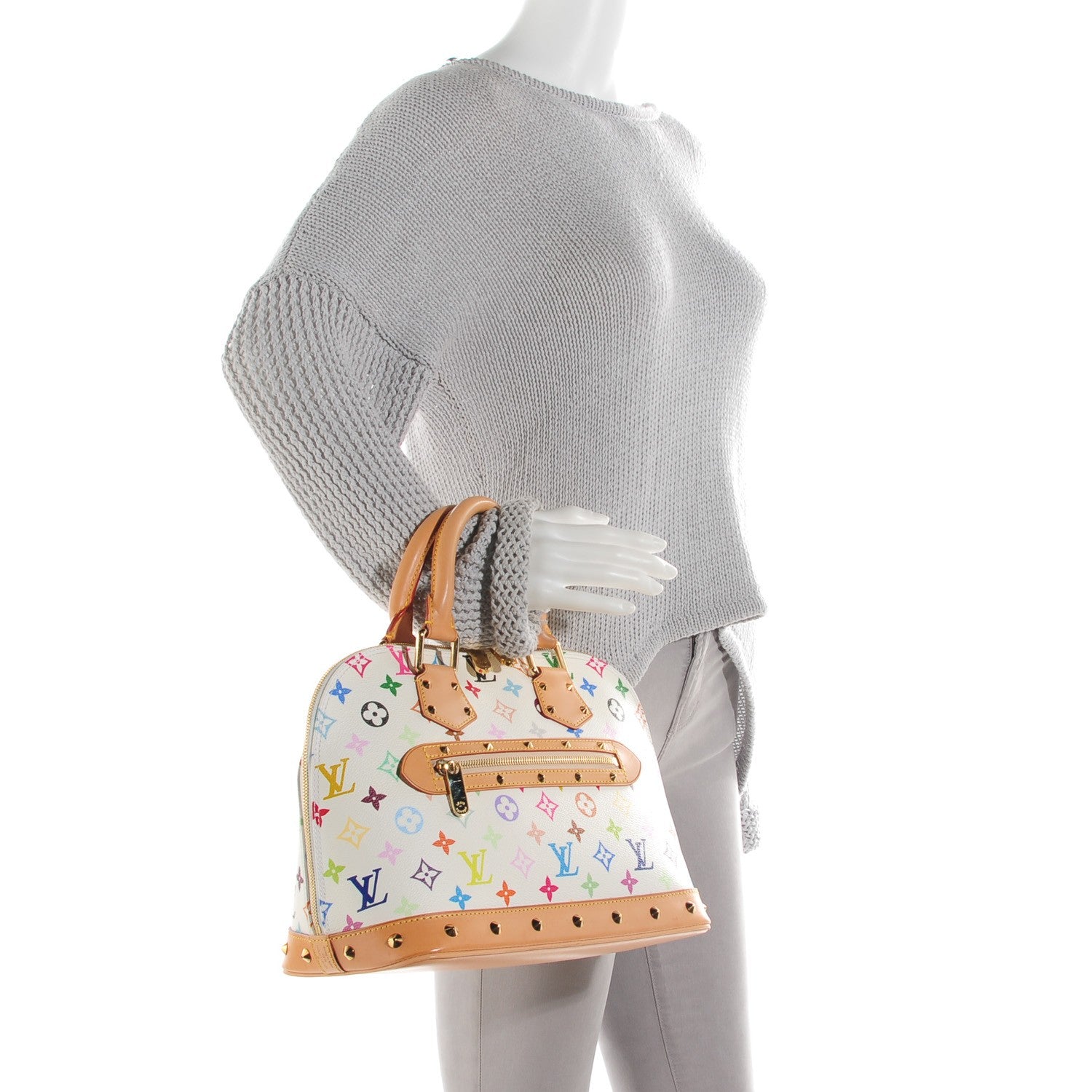 Louis Vuitton Monogram Multicolor Alma White 2 of 7