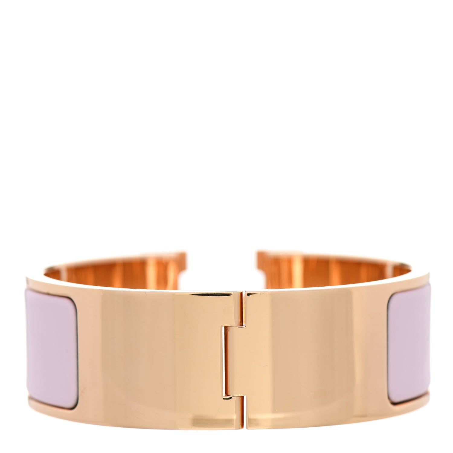 Hermes Enamel Wide Clic Clac H Bracelet PM Rose Dragee 2 of 3