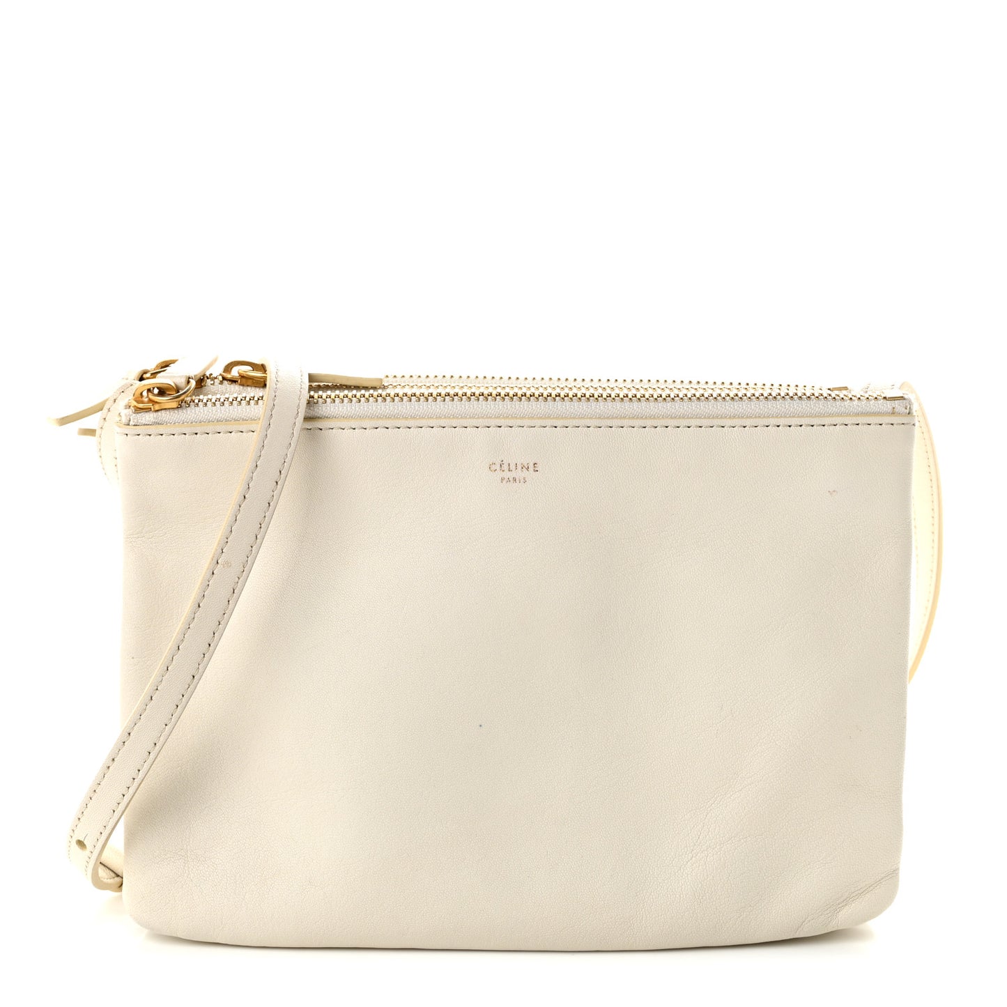 Lambskin Small Trio Crossbody Bag White