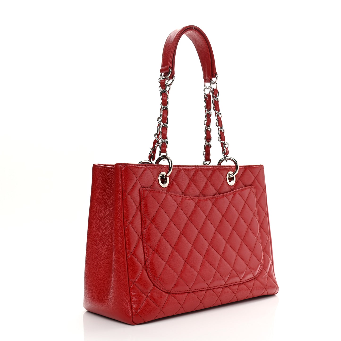 Caviar Quilted Grand Shopping Tote GST Red