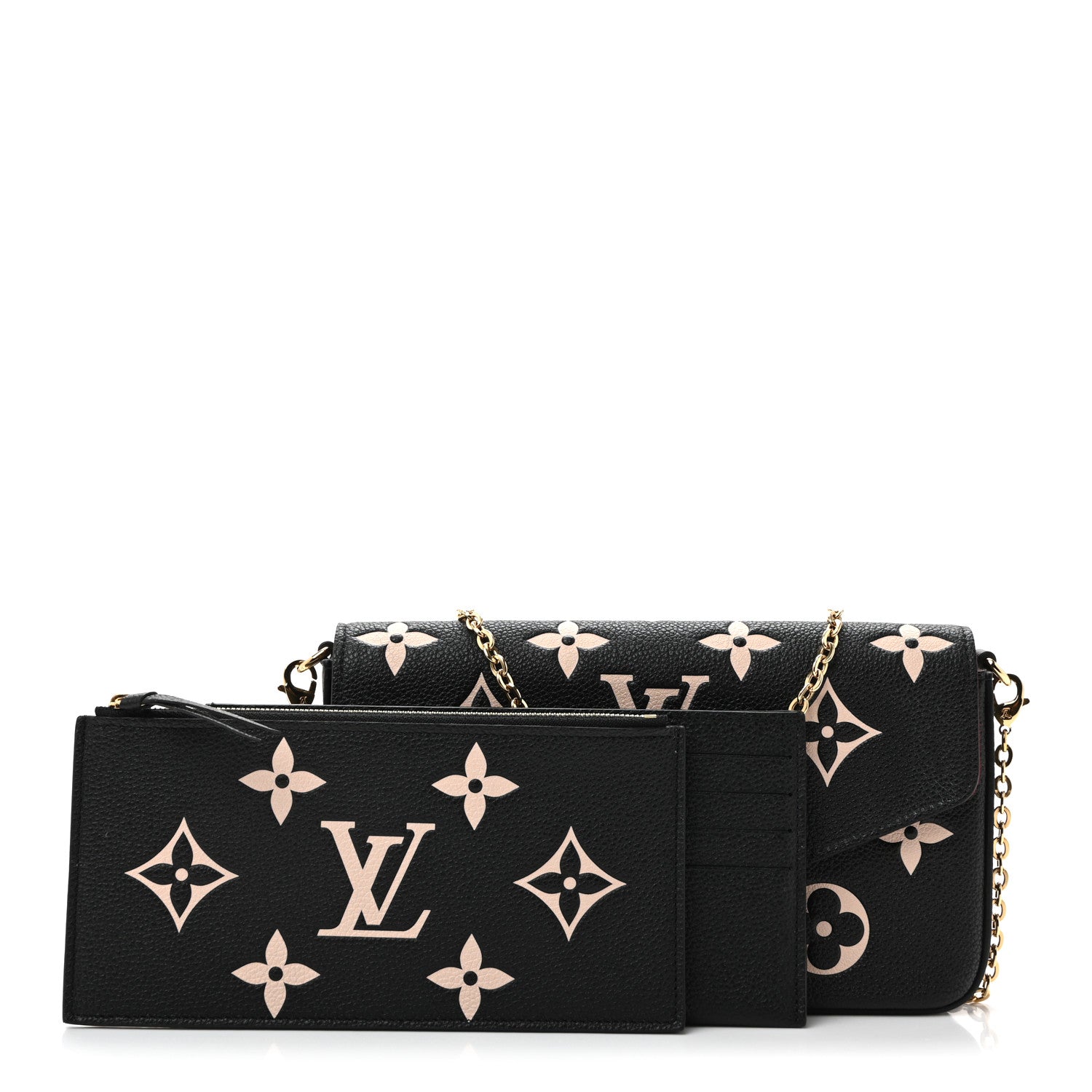 Louis Vuitton Empreinte Monogram Giant Felicie Pochette Black Beige 3 of 10
