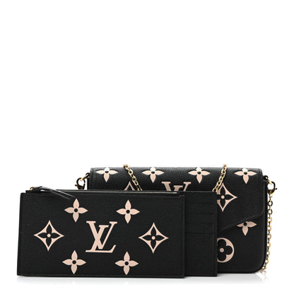 Louis Vuitton Empreinte Monogram Giant Felicie Pochette Black Beige 3 of 10