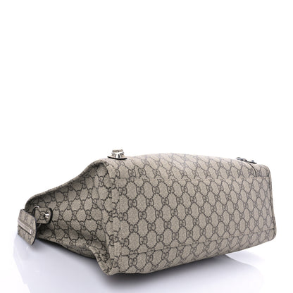 Balenciaga X GUCCI GG Supreme Monogram Neo Classic Silver Hardware City Beige Ebony 4 of 7