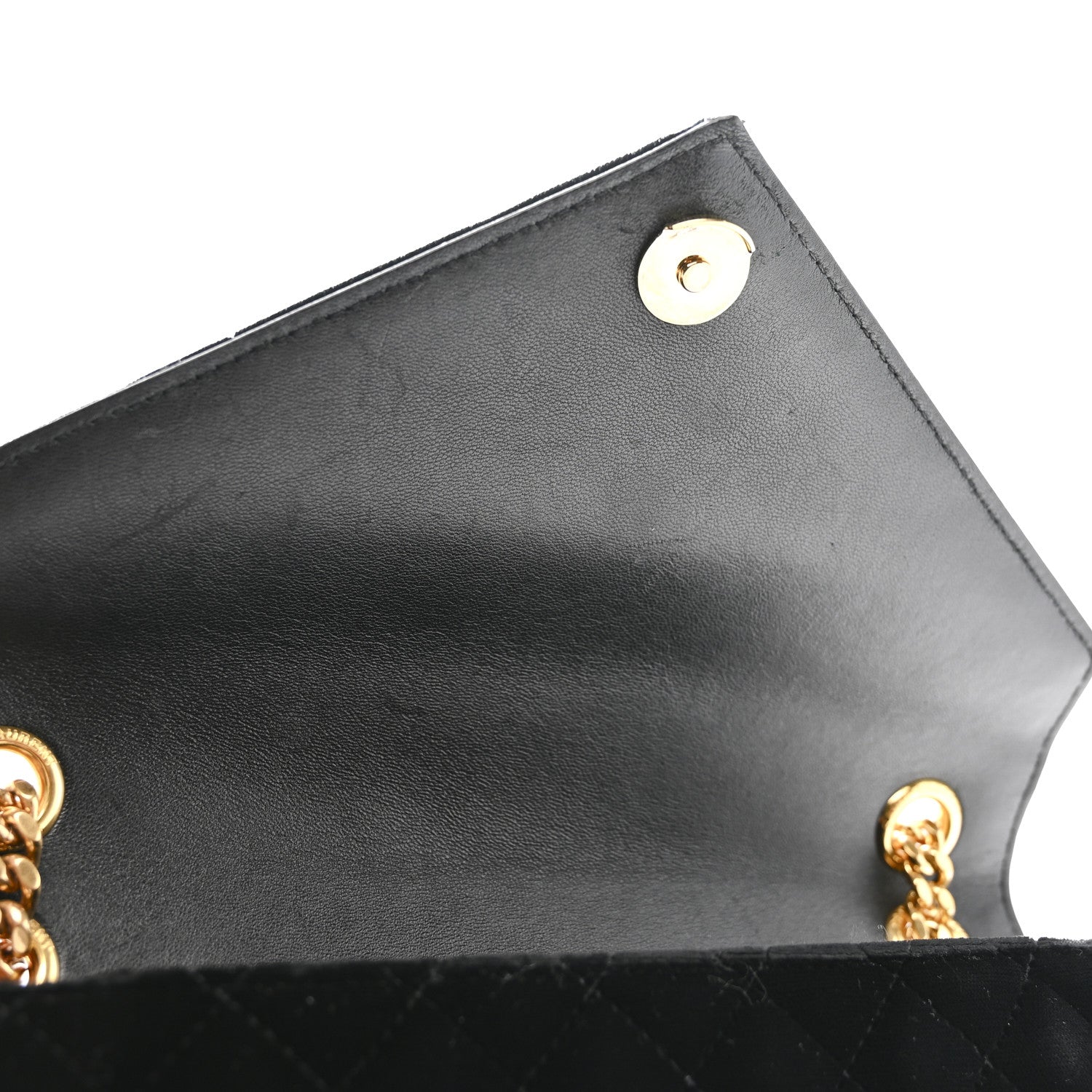 Saint Laurent Velvet Tri-Quilt Monogram Medium College Bag Black 10 of 13