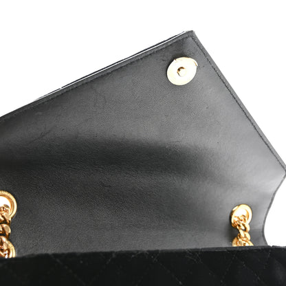 Saint Laurent Velvet Tri-Quilt Monogram Medium College Bag Black 10 of 13